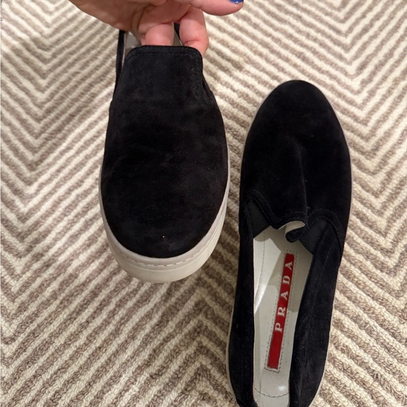 Black suede flats / sneakers - Picture 2 of 5